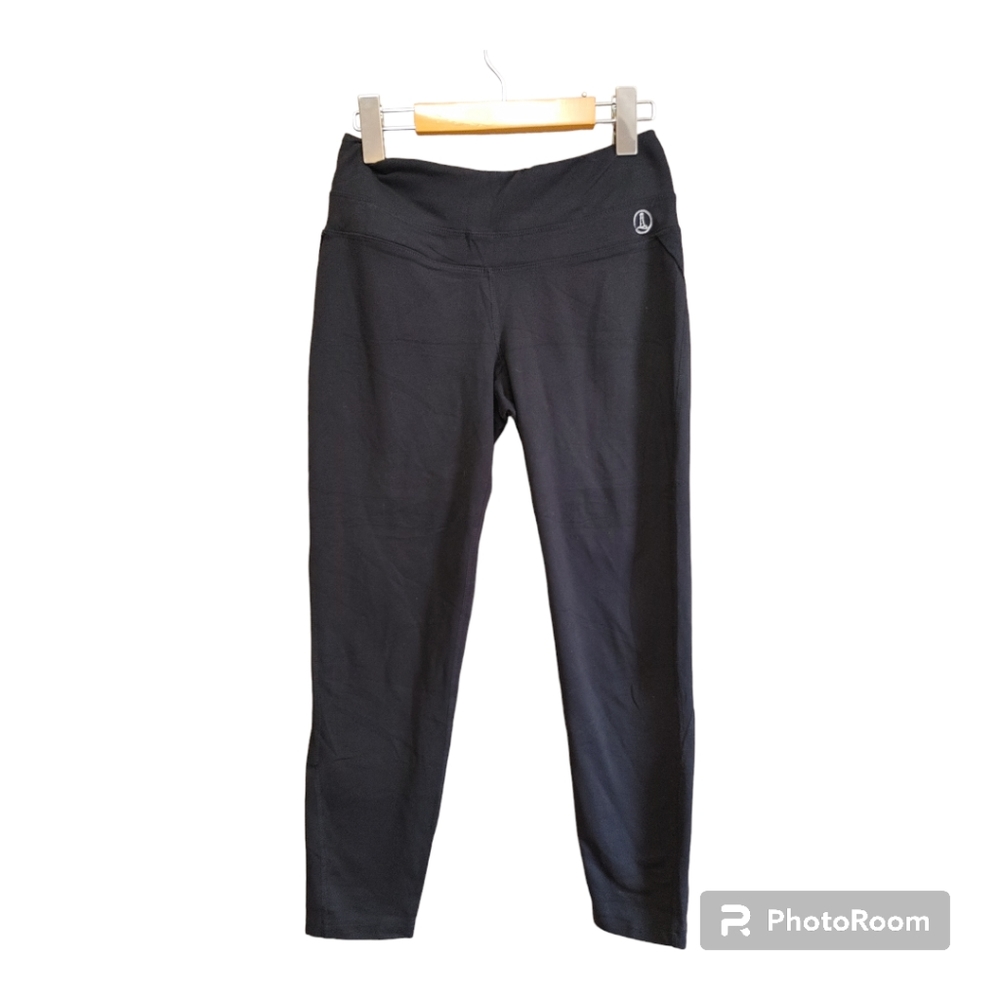 LANDS END Black Ankle Cropped Leggings Size Small